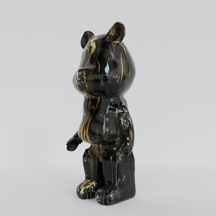 Black Marble 35cm Bear